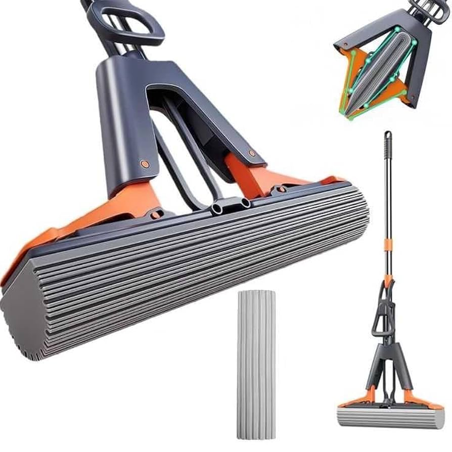 New arrival❄🪷
♦38cmx110cm self wringing super absorbent sponge mop now available