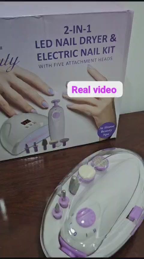 USB 2in1 LED nail dryer + electric nail kit now available