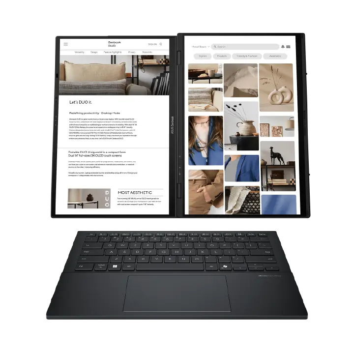 Brand New ASUS Zenbook Duo OLED Laptop (UX8406MA) Intel Core Ultra 7 Processor 155H,16GB LPDDR5X RAM 1TB M.2 NVMe PCIe 4.0 SSD Intel Arc Graphics,Dual 14.0" 3K (2880 x 1800) ASUS Lumina OLED