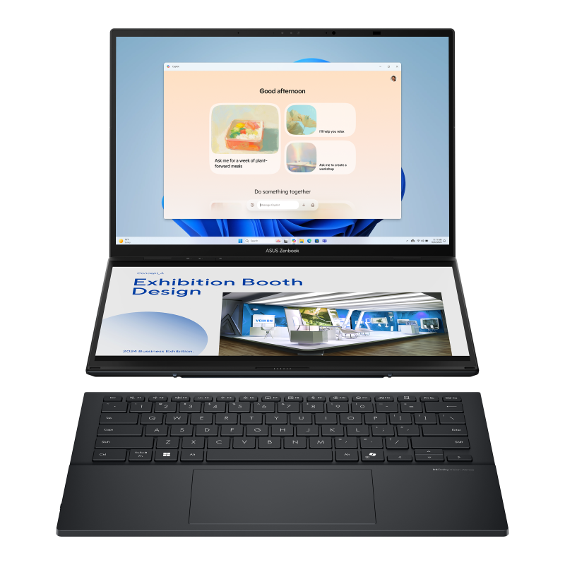 Brand New ASUS Zenbook Duo OLED Laptop (UX8406MA) Intel Core Ultra 7 Processor 155H,16GB LPDDR5X RAM 1TB M.2 NVMe PCIe 4.0 SSD Intel Arc Graphics,Dual 14.0" 3K (2880 x 1800) ASUS Lumina OLED