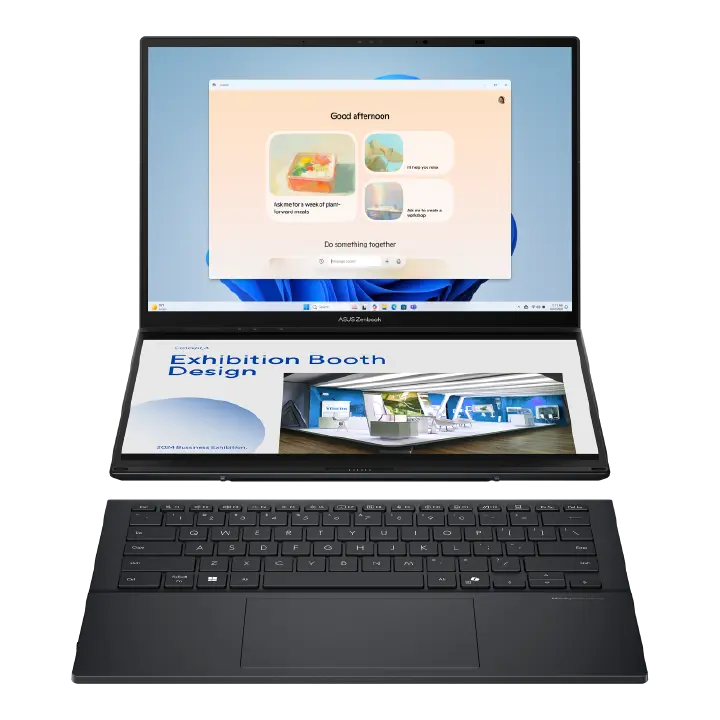 Brand New ASUS Zenbook Duo OLED Laptop (UX8406MA) Intel Core Ultra 7 Processor 155H,16GB LPDDR5X RAM 1TB M.2 NVMe PCIe 4.0 SSD Intel Arc Graphics,Dual 14.0" 3K (2880 x 1800) ASUS Lumina OLED