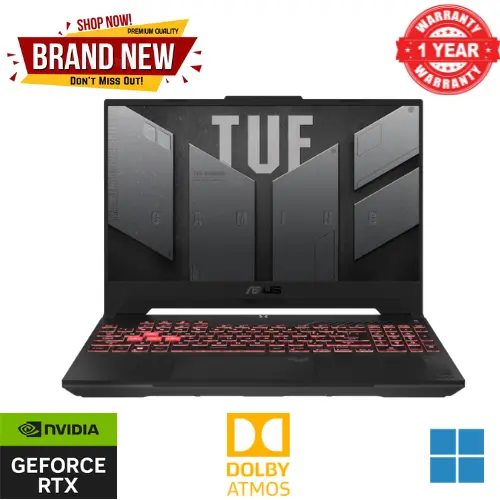 Brand New ASUS TUF  Gaming A15 Laptop AMD Ryzen 7 7435HS Mobile Processor 3.1GHz 16GB DDR5-4800 Ram 1TB PCIe 4.0 NVMe SSD 15.6" FHD  (1920 x 1080) 144Hz Refresh Rate 8GB RTX 4060 NVIDIA GeForce