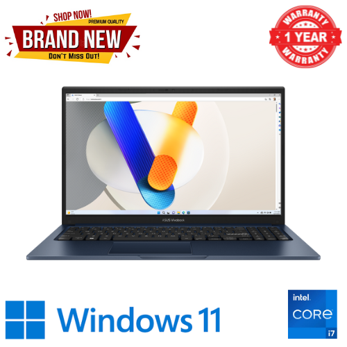 Brand New ASUS Vivobook 15 X1504ZA Laptop Intel Core i7 1255U 1.7 GHz Processor Intel UHD Graphics 15.6-inch FHD display 8GB DDR4 on board Ram 512GB M.2 NVMe SSD  Windows 11 Quiet Blue