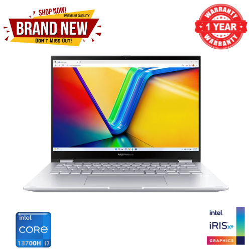 Brand New ASUS Vivobook S 14 Flip Laptop (TP3402ZA) Intel Core i7-13700H Processor 2.3 GHz Intel Iris Xᵉ Graphics 4.0-inch, WUXGA (1920 x 1200) Display 16GB DDR4 Ram 512GB M.2 NVMe SSD