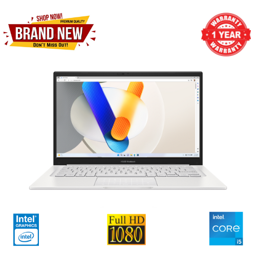 Brand New ASUS Vivobook 14(X1404) Laptop Intel Core i5-1235U Processor 1.3 GHz Intel Iris Xᵉ Graphics 14.0 inch FHD (1920 x 1080)Display 8GB DDR4 on board Ram 512GB M.2 NVMe PCIe SSD Windows11 Silver