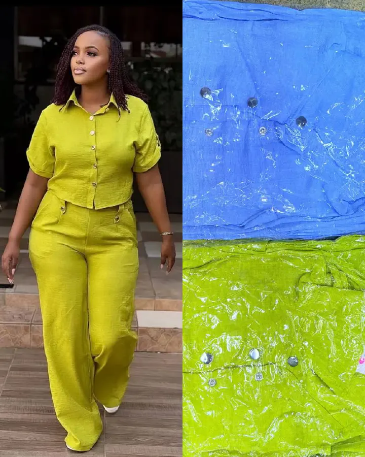 Women’s 2-Piece Linen Pants Set – Short Sleeve Button-Up Shirt with Wide Leg High-Waist Trousers, Casual Chic Summer Outfit for Work, Travel, Parties & Everyday Wear in Trendy Colors