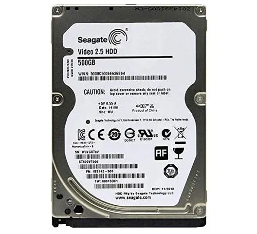 Seagate Laptop Thin 500 GB 7200RPM SATA 6 GB/s 32 MB Cache 2.5 Inch Hard Disk Drive