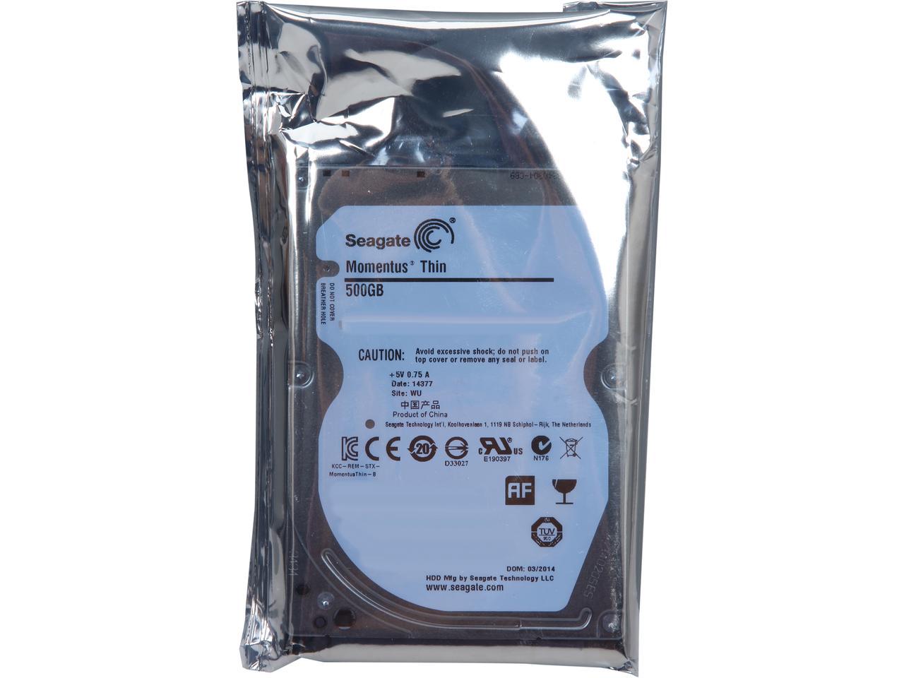 Seagate Laptop Thin 500 GB 7200RPM SATA 6 GB/s 32 MB Cache 2.5 Inch Hard Disk Drive
