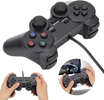 UCOM Double PC USB Game UCOM Twin USB Game Controller for PC – Dual Wired Gamepads with 8-Way Directional Pads, 12 Programmable FirController Twin Pad - 8-way Direction Pad, 12 fire button and 4 Axis.