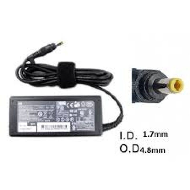 HP LAPTOP CHARGER/ADAPTER 18.5V,3.5A Yellow Pin - Black. With Free Power Cable For Hp laptops. HP Elitebook 810 820 840 850 e.t.c. Laptops.