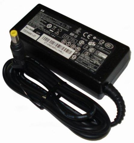HP LAPTOP CHARGER/ADAPTER 18.5V,3.5A Yellow Pin - Black. With Free Power Cable For Hp laptops. HP Elitebook 810 820 840 850 e.t.c. Laptops.