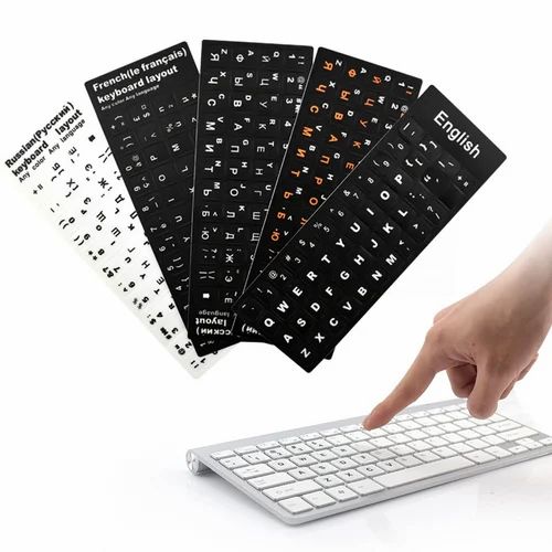 High-Quality English Keyboard Stickers – Waterproof, Durable, Self-Adhesive Key Labels for Laptop, Desktop, PC – Easy to Apply, Clear Fonts, Compatible with All Keyboards and Devices