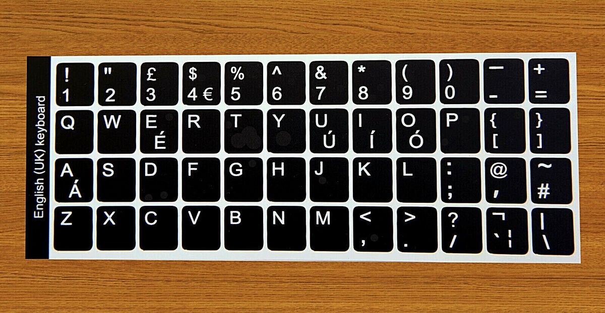 High-Quality English Keyboard Stickers – Waterproof, Durable, Self-Adhesive Key Labels for Laptop, Desktop, PC – Easy to Apply, Clear Fonts, Compatible with All Keyboards and Devices