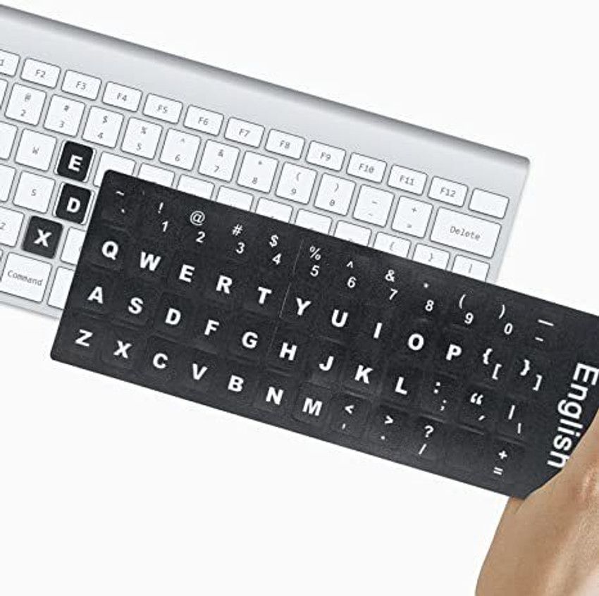 High-Quality English Keyboard Stickers – Waterproof, Durable, Self-Adhesive Key Labels for Laptop, Desktop, PC – Easy to Apply, Clear Fonts, Compatible with All Keyboards and Devices
