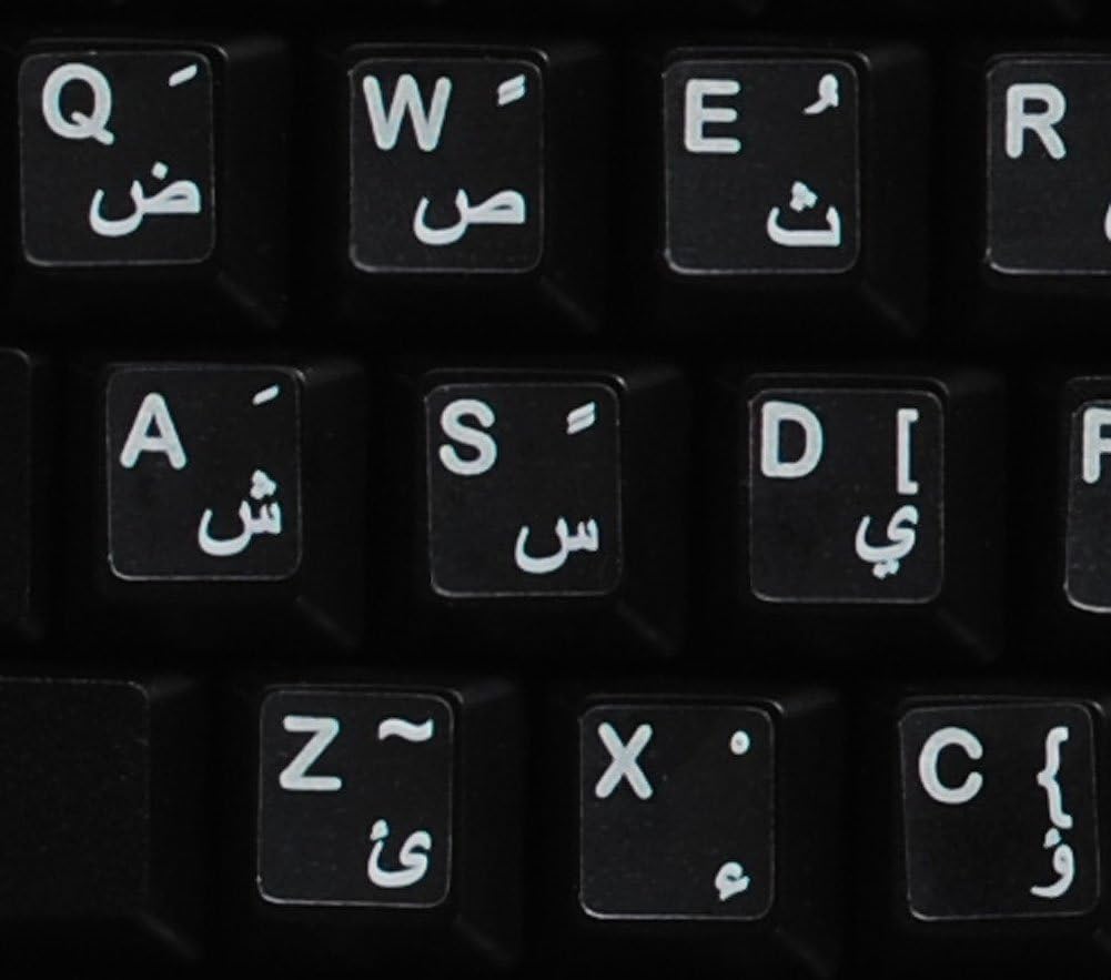 Premium Arabic Keyboard Stickers – Self-Adhesive, Waterproof, Durable Key Labels for Laptop, Desktop, PC – Clear Arabic Fonts, Easy to Apply, Compatible with All Keyboard Models and Devices