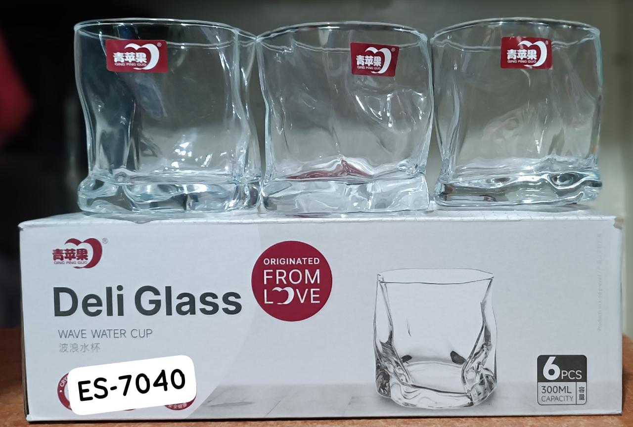 Deli Premium Whiskey Glass – Classic Crystal-Cut Tumbler for Scotch, Bourbon, and Cocktails – Heavy Base, 300ml Capacity – Elegant Glassware for Home, Bar, or Gift Set Use