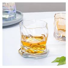 Deli Premium Whiskey Glass – Classic Crystal-Cut Tumbler for Scotch, Bourbon, and Cocktails – Heavy Base, 300ml Capacity – Elegant Glassware for Home, Bar, or Gift Set Use