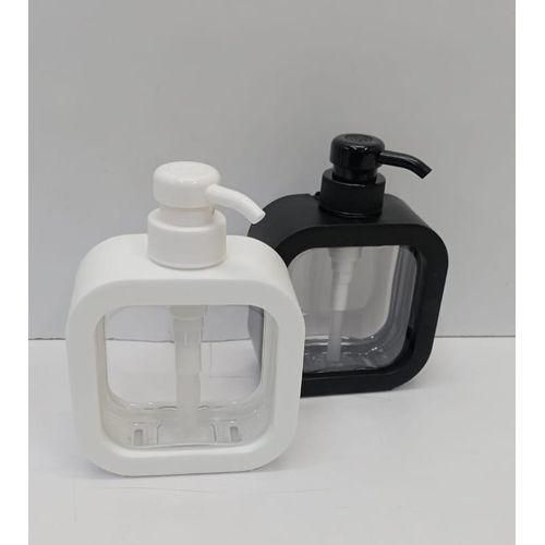 APOTHECARY Reusable Heavy-Duty Plastic Dispenser Bottle – Stylish Pump Bottle for Bathroom & Kitchen Use – Ideal for Shampoo, Lotion, Oil, Shower Gel, Hand Soap, and Dish Soap – 500ml Capacity