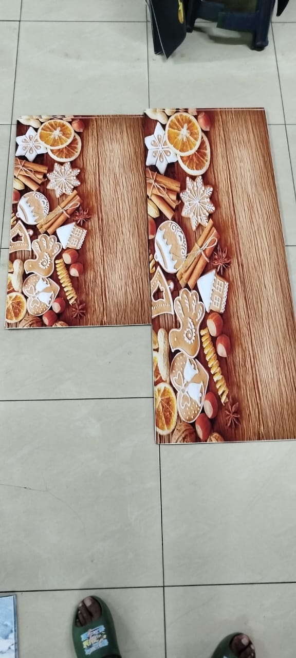 2-Piece Kitchen Rug Set – Non-Slip Waterproof Mats with Rubber Backing & Ergonomic Comfort – Anti-Fatigue Standing Mats Ideal for Kitchen, Sink, Laundry, or Entryway – Easy to Clean & Durable