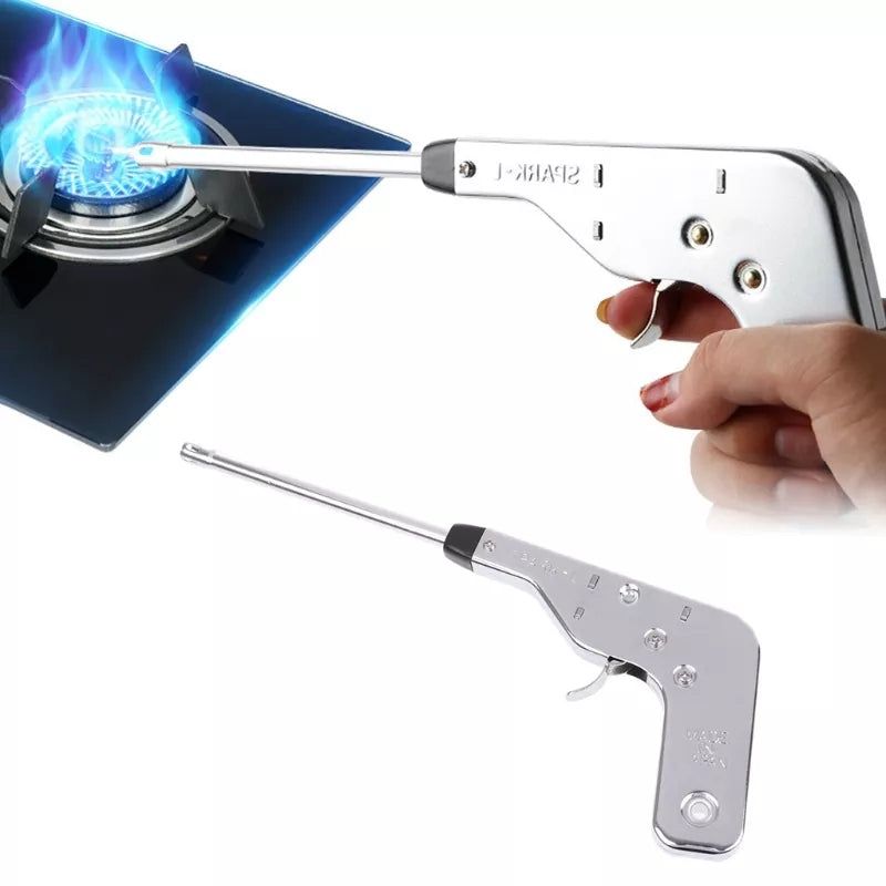 Multi-Purpose Gas Lighter Igniter Gun – Long Nozzle Refillable Kitchen Spark Ignition Tool for Gas Stoves, BBQ Grills, Ovens, Fireplaces & Candles – Safe, Durable & Easy to Use Flame Lighter
