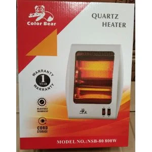 Quartz Portable Electric Room Heater NH02 – Compact White Space Heater with Dual Quartz Heating Elements – Energy-Efficient, Lightweight & Ideal for Home, Office, Bedroom or Small Room Heating Needs