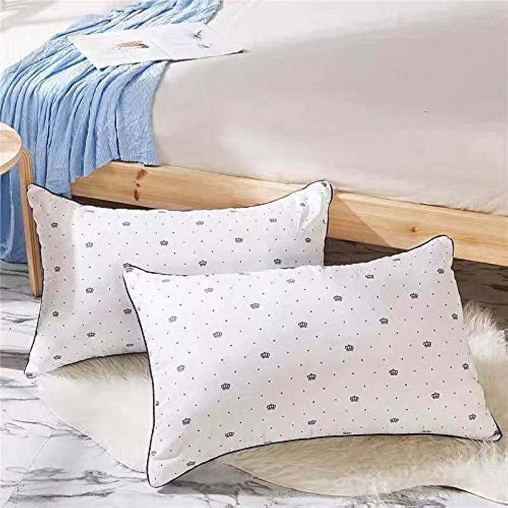 Set of 2 Ultra-Soft Bed Pillows – Pair of Comfy, Pure Fiber-Filled Pillows for Sleeping – Supportive, Fluffy & Hypoallergenic – Ideal for Home, Hotel, or Guest Room Bedding Comfort