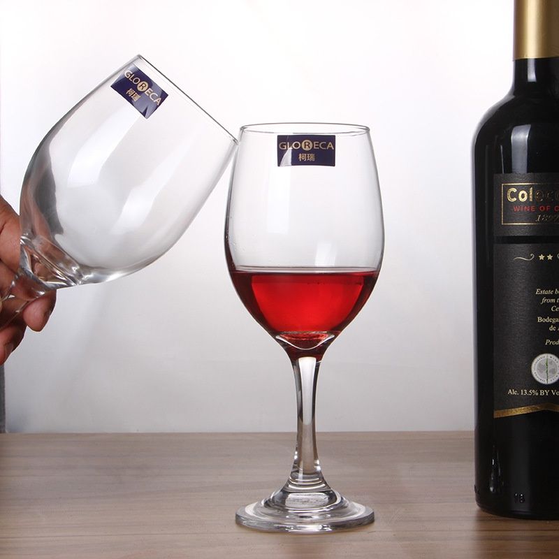 Gloreca 435ml Premium Wine Glasses – Set of 6 Elegant, Crystal-Clear Stemware – Ideal for Red & White Wine – Durable, Stylish Glasses for Home, Bar, or Entertaining Use