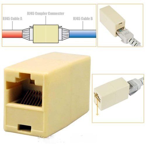 RJ45 Connectors and Coupler Kit – High-Quality CAT6 Ethernet Network Connectors and Coupler – Reliable Data Transmission – Easy Installation for Network Cables – Ideal for LAN and Internet Setup