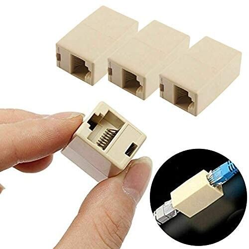 RJ45 Connectors and Coupler Kit – High-Quality CAT6 Ethernet Network Connectors and Coupler – Reliable Data Transmission – Easy Installation for Network Cables – Ideal for LAN and Internet Setup