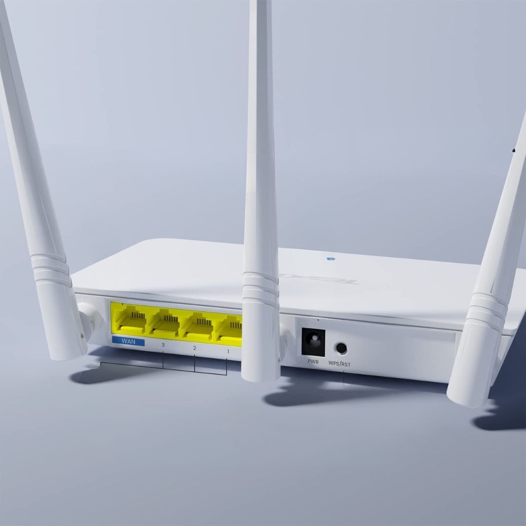 Tenda F3 Wireless N300 Easy Setup Wi-Fi Router – 300Mbps High-Speed Wireless Internet Router with 3 High-Gain Antennas – Ideal for Home & Small Office Network Coverage
