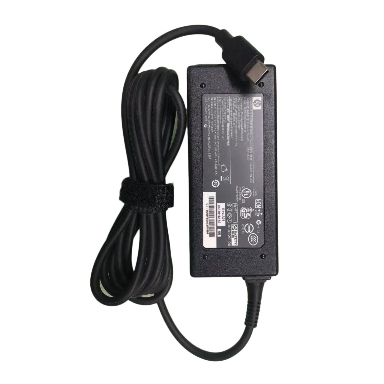 HP 65W USB Type-C AC Adapter Laptop Charger – Fast Charging Power Supply for HP Laptops and Ultrabooks – Compatible with USB-C Devices – Durable, Compact Design with Safety Features