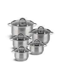 10-Piece Edenberg EB-3719 Stainless Steel Cookware Set – Durable, High-Quality Pots and Pans with Lids for Cooking, Boiling, Frying, and Steaming – Kitchen Essential for Every Home Chef