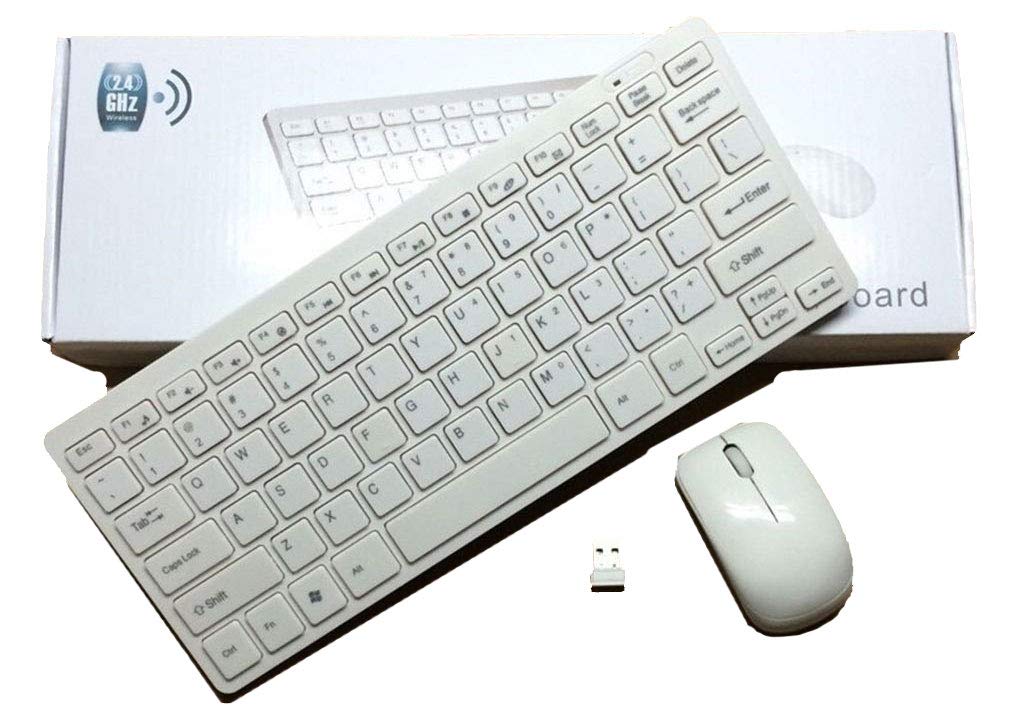 Generic Mini Wireless Keyboard and Mouse Combo – Compact 2.4GHz Plug & Play Set with USB Receiver – Ultra Slim, Portable, Ergonomic Design for Laptop, PC & Smart TV
