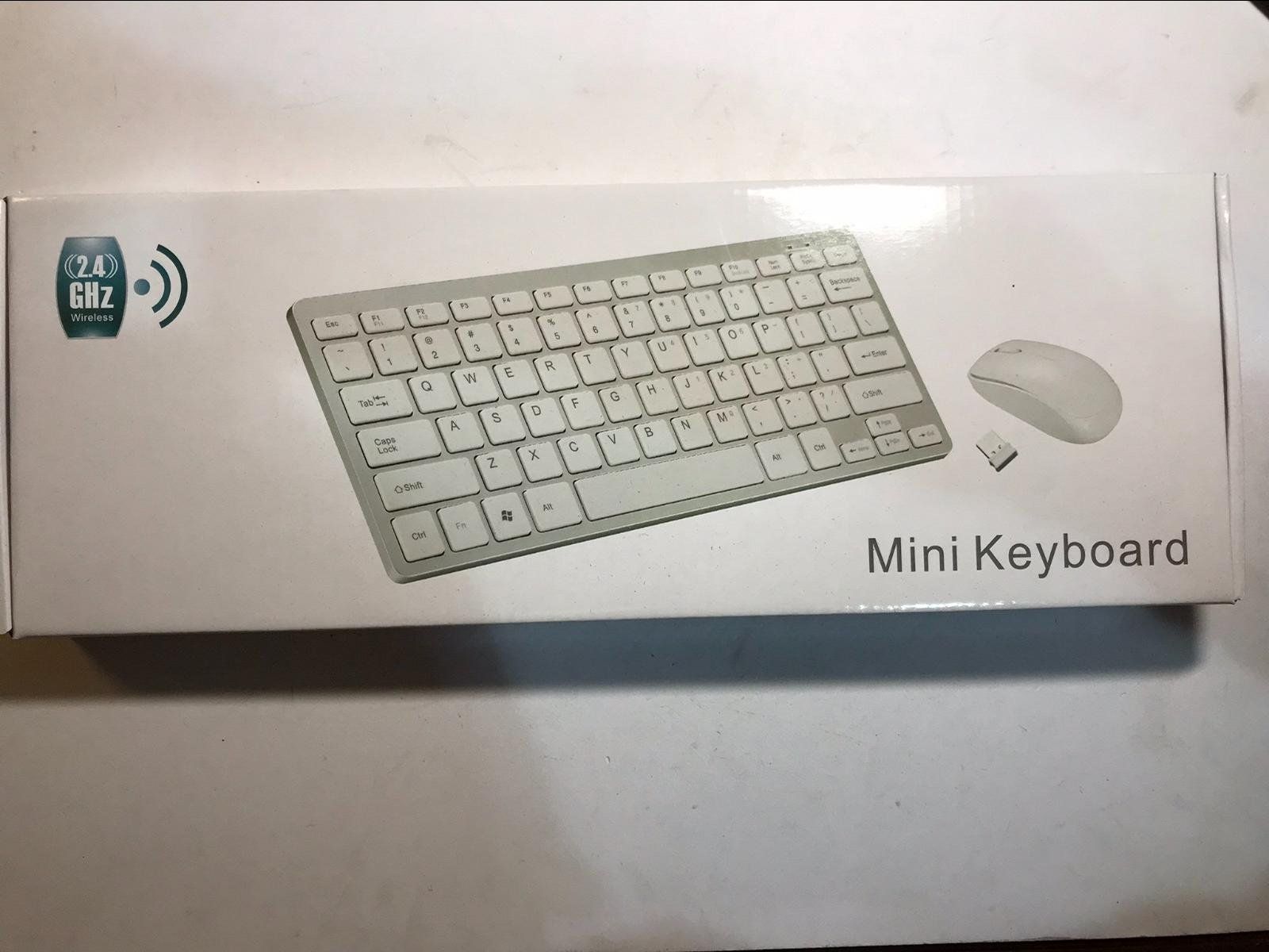 Generic Mini Wireless Keyboard and Mouse Combo – Compact 2.4GHz Plug & Play Set with USB Receiver – Ultra Slim, Portable, Ergonomic Design for Laptop, PC & Smart TV