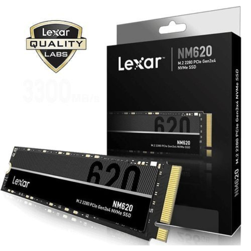 Lexar NM620 Pro NVMe M.2 2280 SSD – PCIe 3.0 x4 Internal Solid State Drive with Read Speeds up to 3500MB/s – TLC NAND Flash – 256GB / 512GB / 1TB for Desktop & Laptop