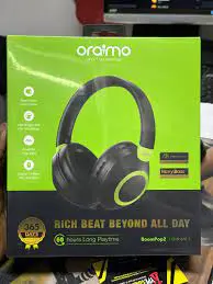 Oraimo BoomPop 2 OHP-610S ENC Wireless Over-Ear Headphones – 50Hr Battery | HavyBass™ Sound | Gesture Control | Noise Cancellation | Foldable Design – Original Headset