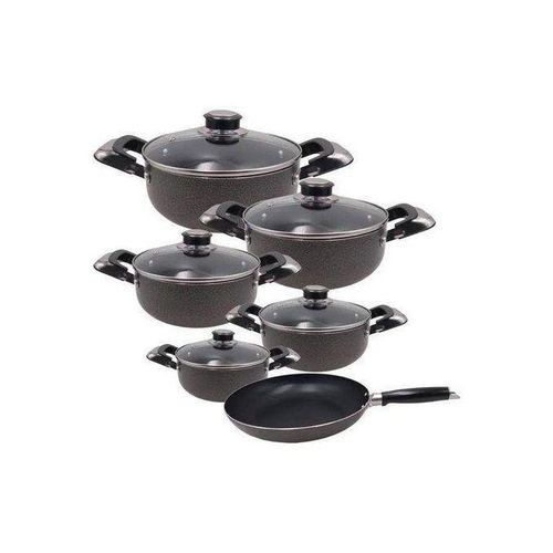 JP (Jamespot) 11-Piece Non-Stick Cookware Set – Premium Cooking Pots with Glass Lids – Durable, Easy-to-Clean Nonstick Surface – Stylish & Practical for Everyday Kitchen Use