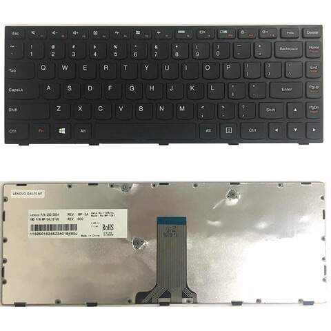 Replacement Laptop Keyboard for Lenovo B40‑30 / G40‑30 / N40 – OEM Fit Non‑Backlit Keyboard Assembly – Precise Key Response, Easy Installation with Ribbon Cable
