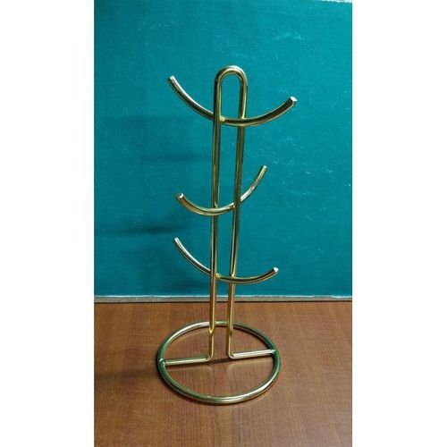 Gold Heavy-Duty Cup Holder Stand – Luxe Metallic Organizer for Mugs, Glasses & Cups – Sturdy Space-Saving Design with Non-Slip Base for Kitchen, Counter, Desk & Coffee Station