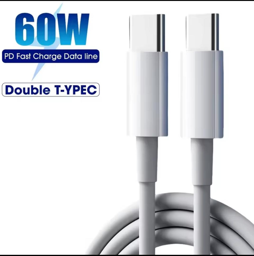 USB 3 C to C QC/PD support for fast charging data/power cable 60W . Huawei Samsung Xiaomi MacBook iPad data transfer line.