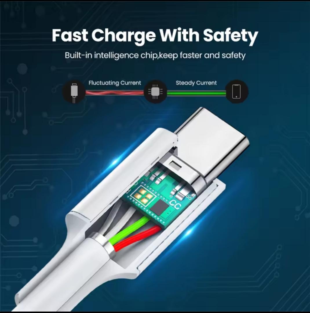 USB 3 C to C QC/PD support for fast charging data/power cable 60W . Huawei Samsung Xiaomi MacBook iPad data transfer line.