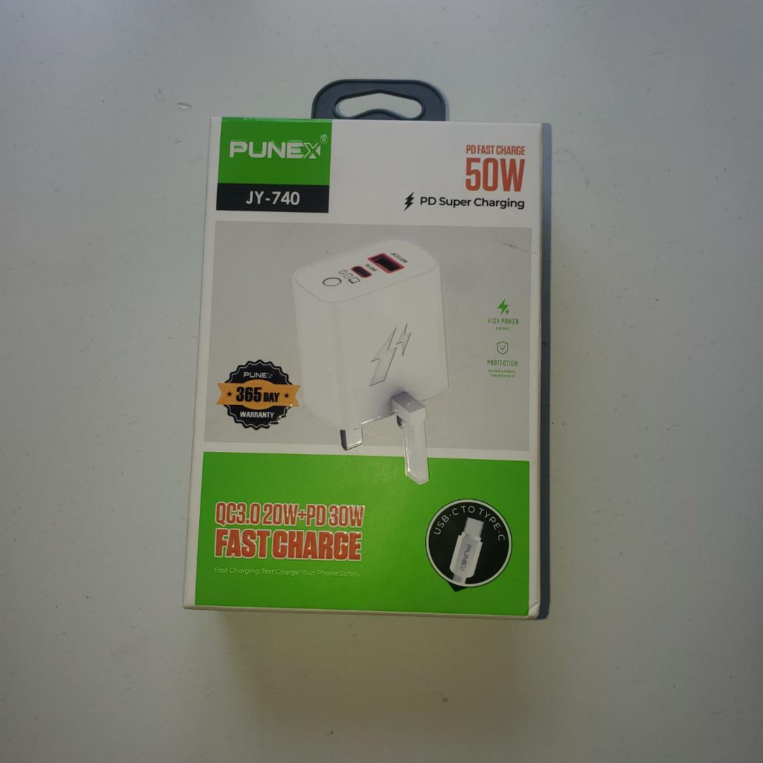 50W PUNEX super Fast Charger C to C