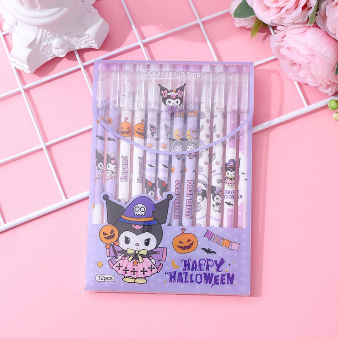 ✨  12 Cute Erasable Pens | Black Ink | Drawing | Ink Erasable | Drawing, Sketching | Drawing Tools|Cute Pencils| Kids Pencils| Kuromi Pens | Hello Kitty Pens