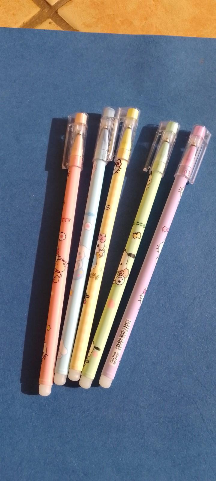 ✨  12 Cute Erasable Pens | Black Ink | Drawing | Ink Erasable | Drawing, Sketching | Drawing Tools|Cute Pencils| Kids Pencils| Kuromi Pens | Hello Kitty Pens