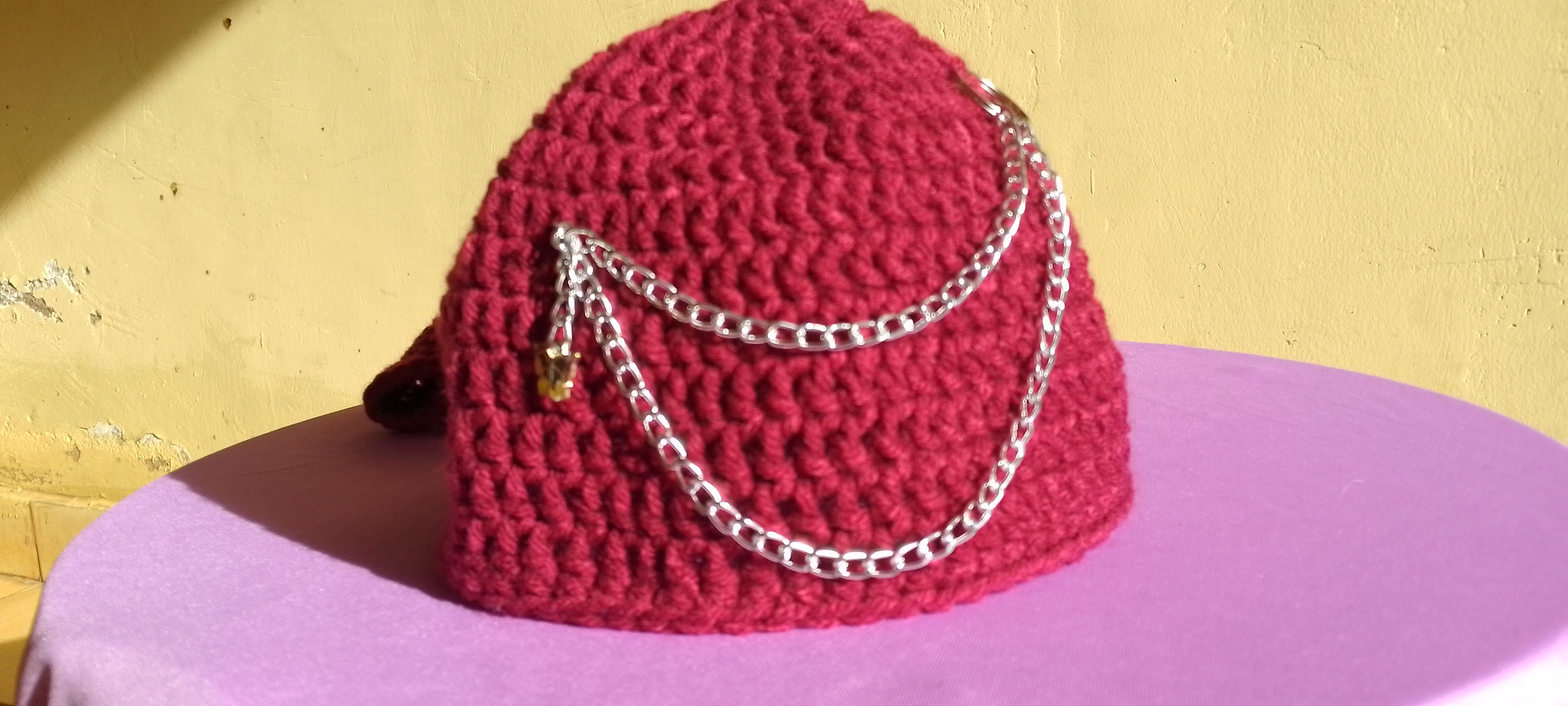 Men's Handmade Crochet Beanie – Crown Chakra Protection | Crochet Beanie |Marving | Men's Hats |Muslim Hats Caps | Head Accessories| Men's Accessories