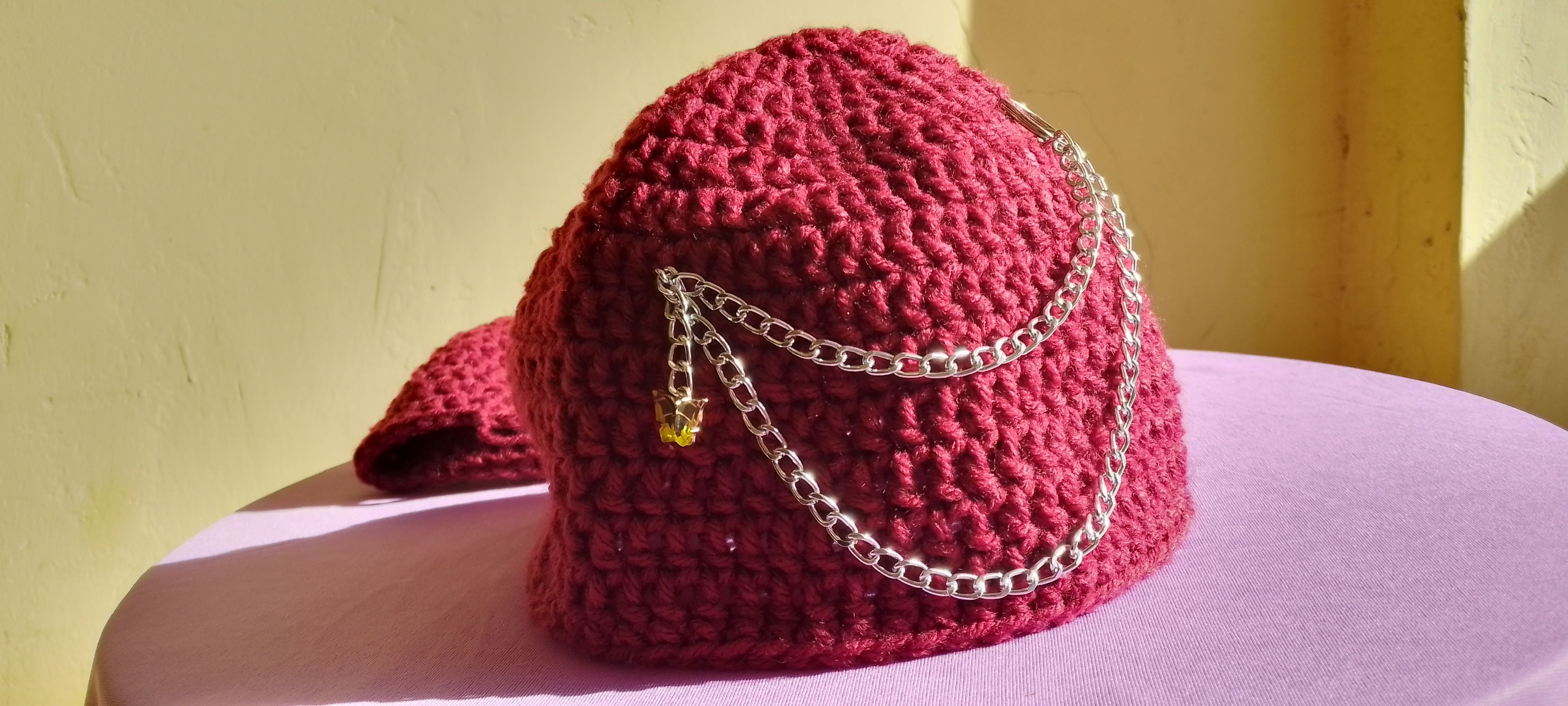 Men's Handmade Crochet Beanie – Crown Chakra Protection | Crochet Beanie |Marving | Men's Hats |Muslim Hats Caps | Head Accessories| Men's Accessories