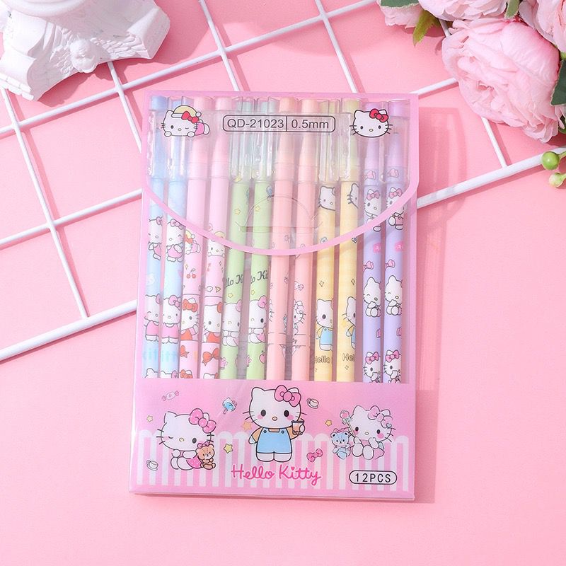 ✍️Hello Kitty × Kuromi •12 ERASABLE Pens •✨ Magical Gift for Writing & Drawing= Back To School |Offices Supplies | Pens •Pencils Pen Set | Kenya Girly | Stationery