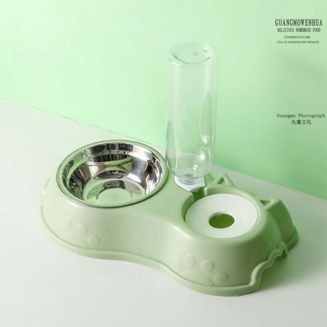 2-in-1 Automatic Water Dispenser & Food Bowl for Pets - Non-Slip Feeding Station for Cats & Small Dogs