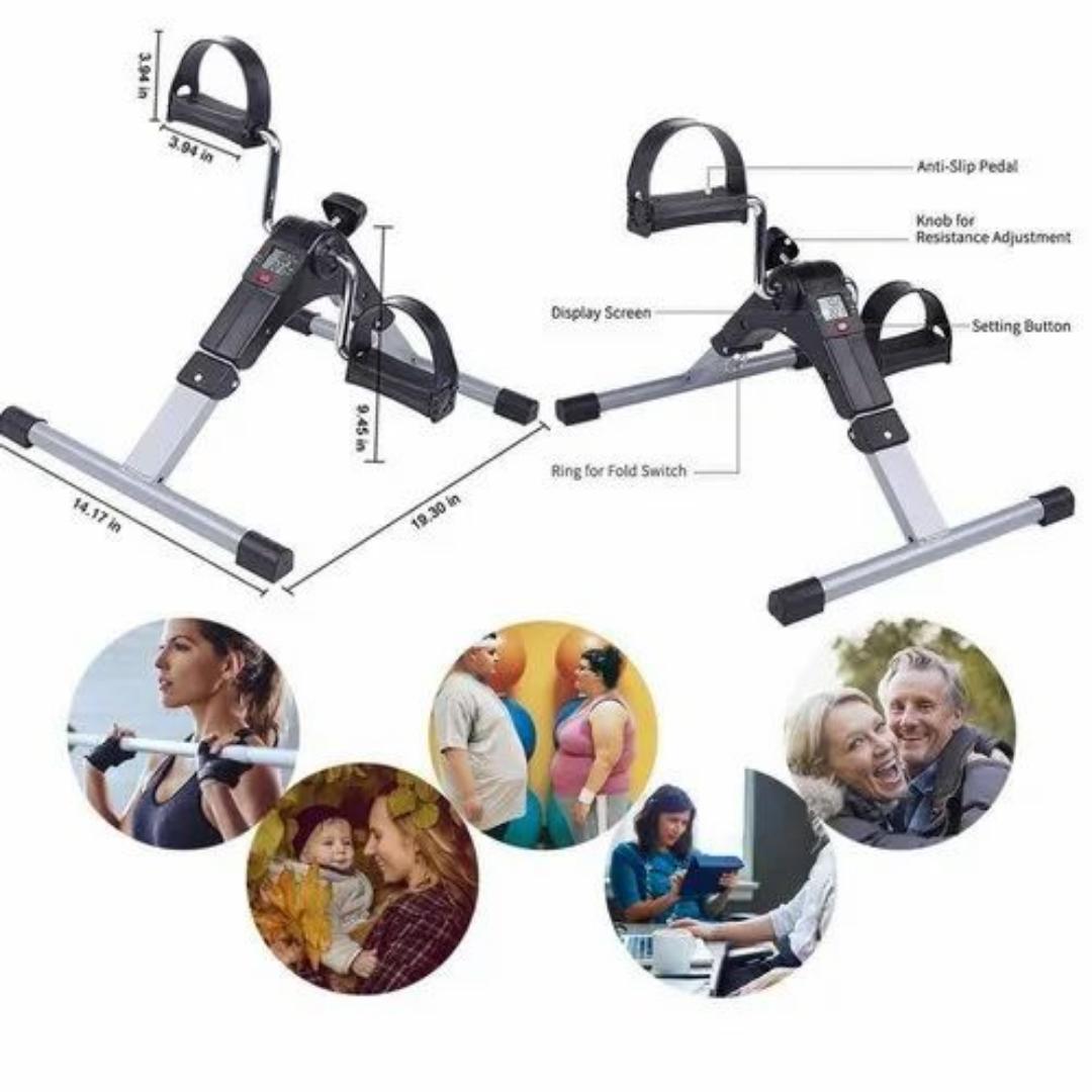 Portable Mini Exercise Bike Pedal Exerciser for Home & Office | Under Desk Fitness Cycle with Adjustable Resistance for Rehabilitation
