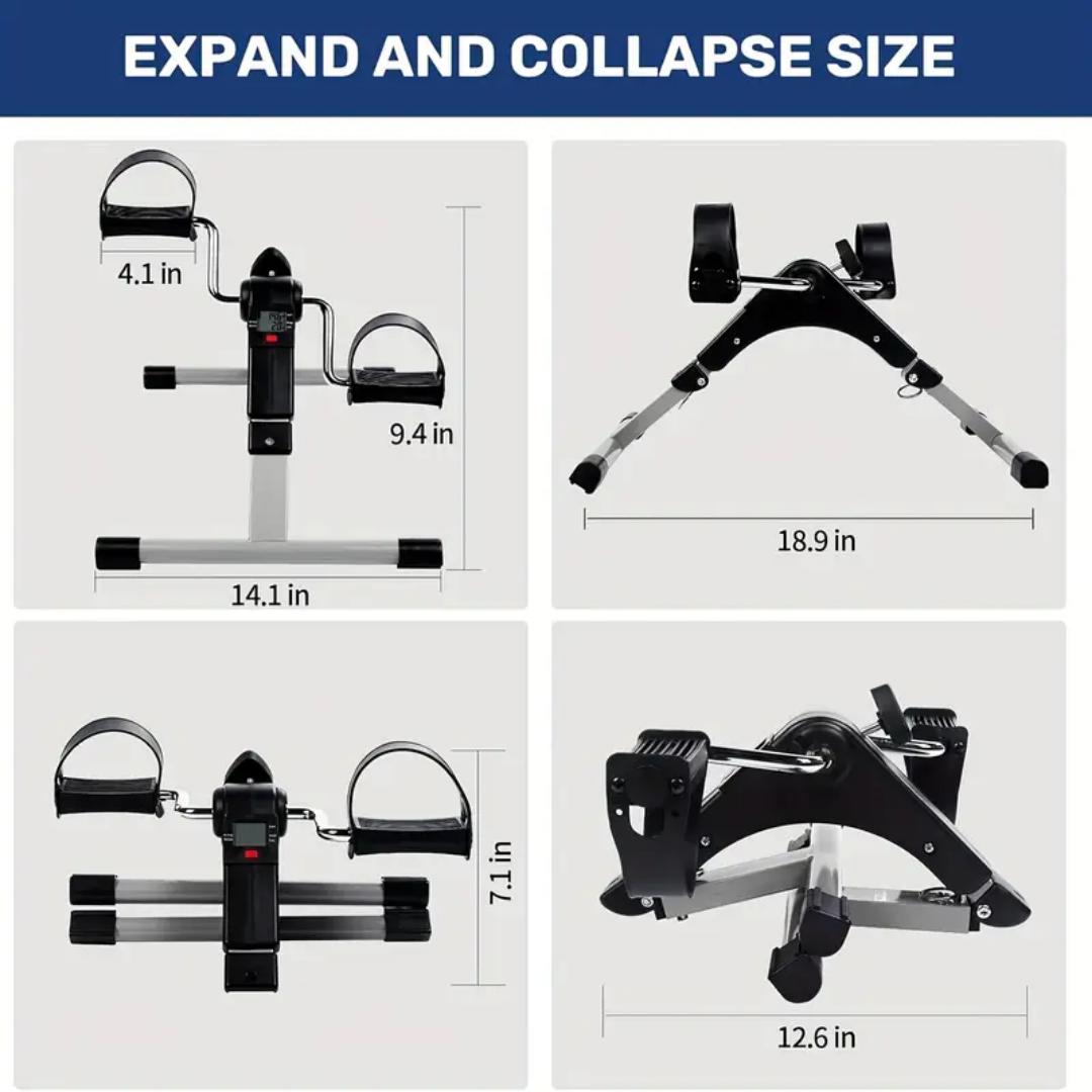 Portable Mini Exercise Bike Pedal Exerciser for Home & Office | Under Desk Fitness Cycle with Adjustable Resistance for Rehabilitation